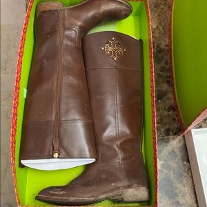Tory Burch Kieran Riding Boots - Almond